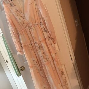 Simple Cream Long Sleeve Dress